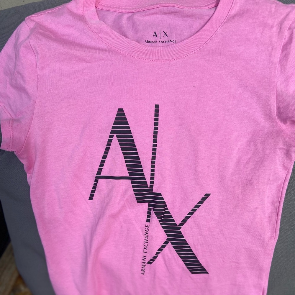 A/X Armani Exchange |Color is Pink with black wording |Size is X Small